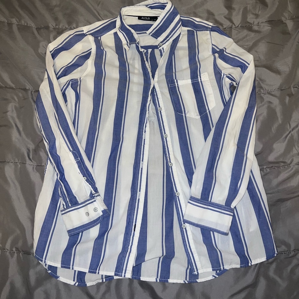 Striped Button Up long sleeve